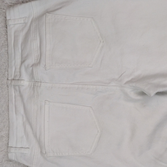 Vanilla Star White High Rise Straight Leg Distressed Ripped Five People Jeans - Picture 12 of 15